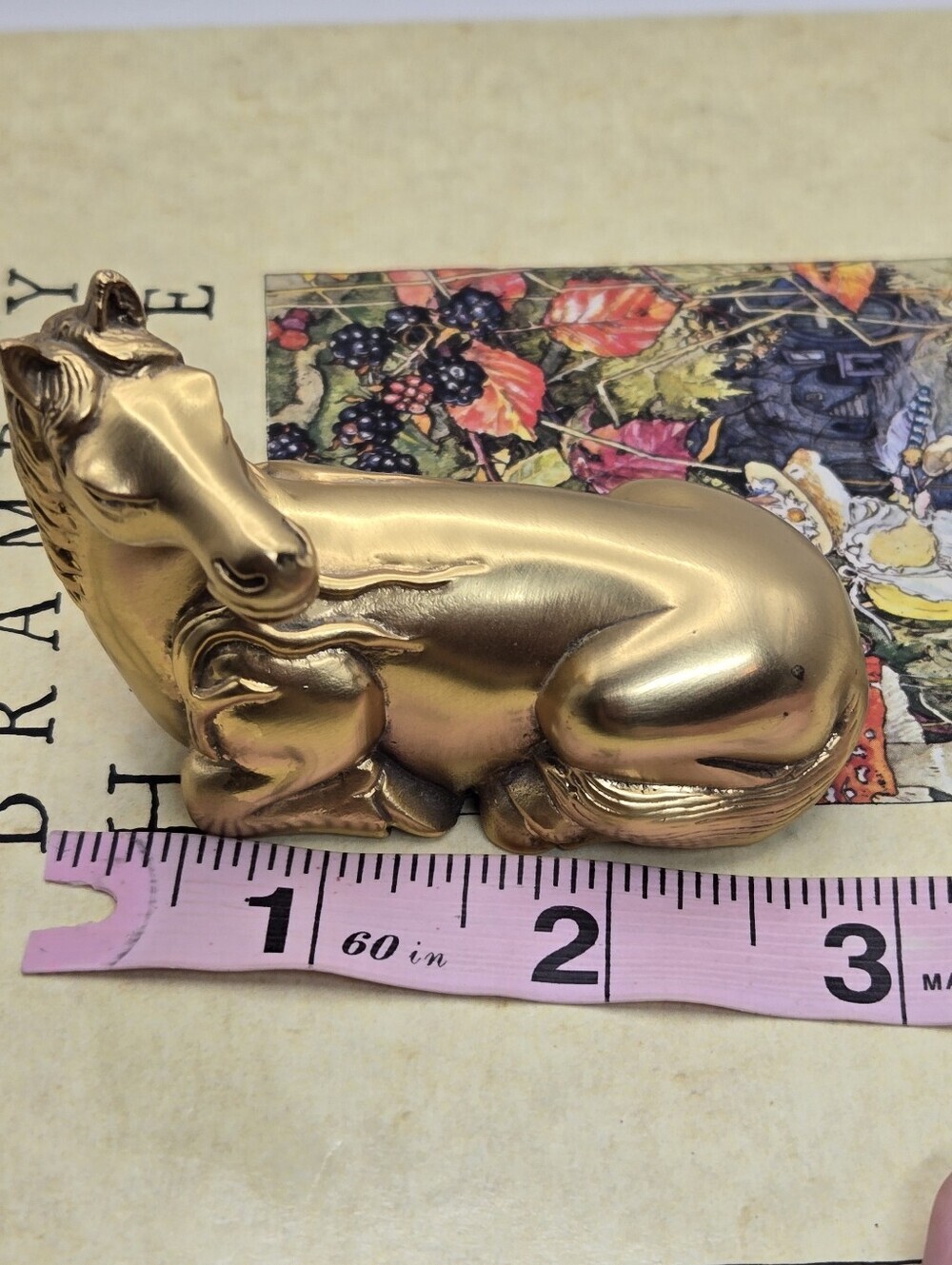 Vintage 1989 Metropolitan Museum of Art (MMA) Brass Horse Figurine Tang Dynasty